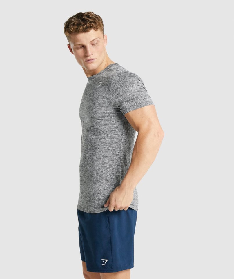 Men's Gymshark Arrival Marl T-Shirts Grey | CA 53AN06